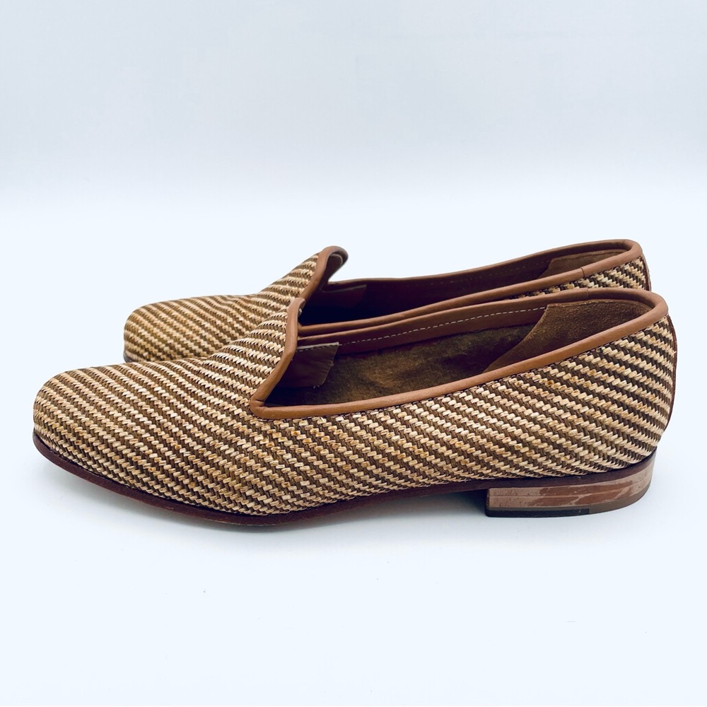 Women’s Stubbs & Wootton Tan Woven Raffia Loafers - Picture 5 of 8